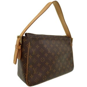 Louis Vuitton Viva Shoulder Leather Brown Bag Monogram Semi Cite